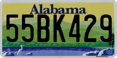 AL license plate 55BK429