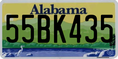 AL license plate 55BK435