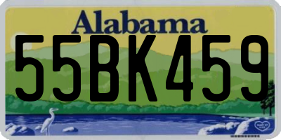 AL license plate 55BK459