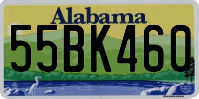 AL license plate 55BK460