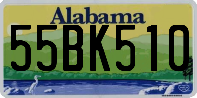 AL license plate 55BK510