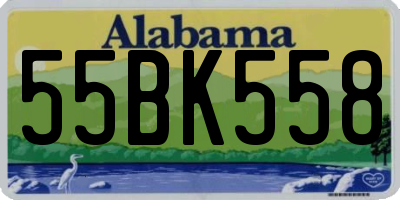 AL license plate 55BK558