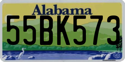 AL license plate 55BK573