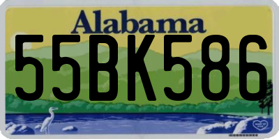 AL license plate 55BK586