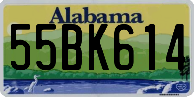 AL license plate 55BK614