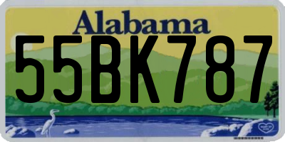 AL license plate 55BK787