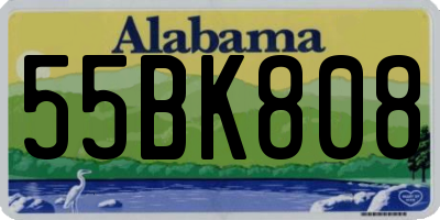 AL license plate 55BK808