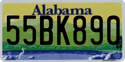 AL license plate 55BK890