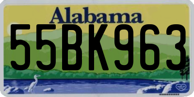 AL license plate 55BK963
