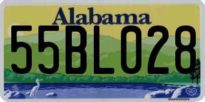 AL license plate 55BL028