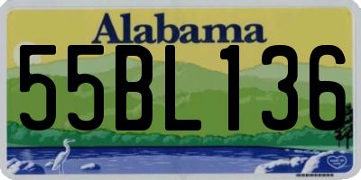 AL license plate 55BL136