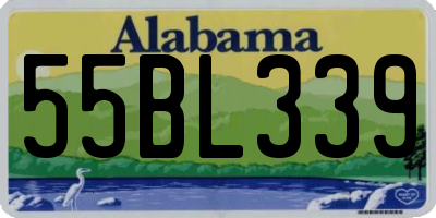 AL license plate 55BL339