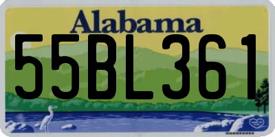AL license plate 55BL361