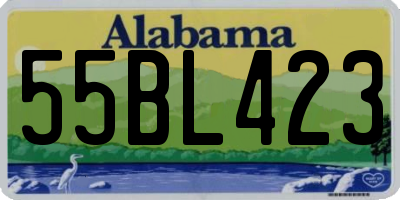AL license plate 55BL423