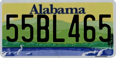 AL license plate 55BL465