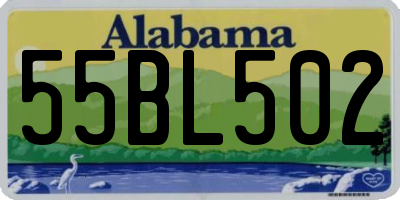 AL license plate 55BL502
