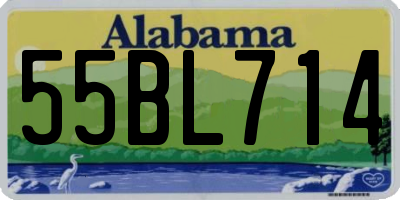 AL license plate 55BL714