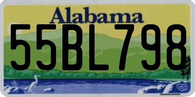 AL license plate 55BL798