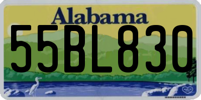 AL license plate 55BL830