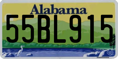 AL license plate 55BL915