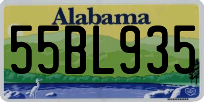 AL license plate 55BL935
