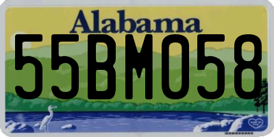 AL license plate 55BM058