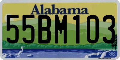 AL license plate 55BM103