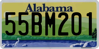 AL license plate 55BM201