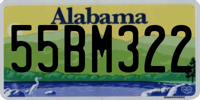 AL license plate 55BM322