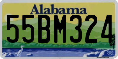 AL license plate 55BM324