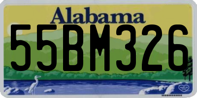 AL license plate 55BM326