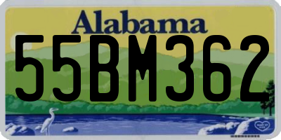 AL license plate 55BM362