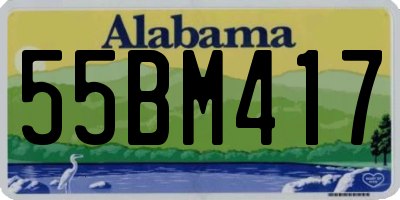 AL license plate 55BM417