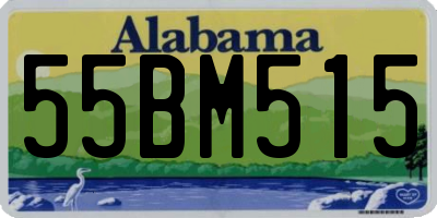 AL license plate 55BM515