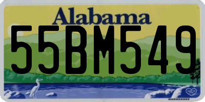 AL license plate 55BM549