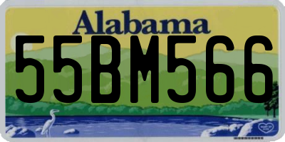 AL license plate 55BM566