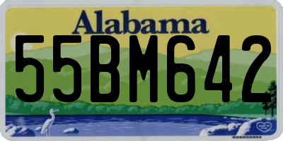 AL license plate 55BM642