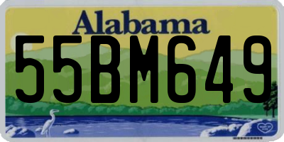 AL license plate 55BM649