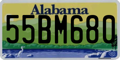 AL license plate 55BM680