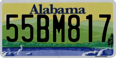 AL license plate 55BM817