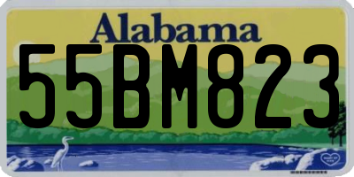 AL license plate 55BM823