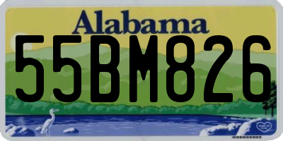 AL license plate 55BM826