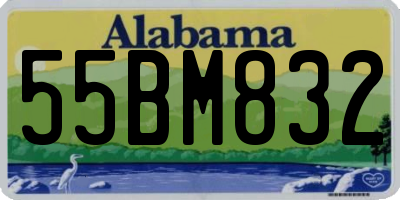 AL license plate 55BM832