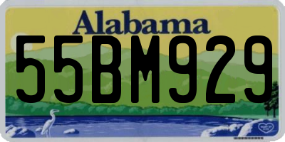 AL license plate 55BM929
