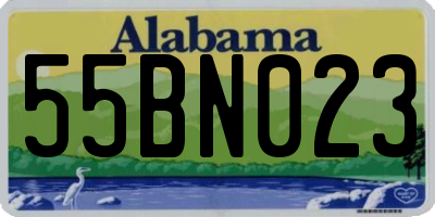 AL license plate 55BN023