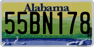 AL license plate 55BN178
