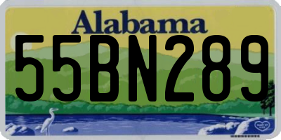 AL license plate 55BN289