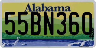 AL license plate 55BN360