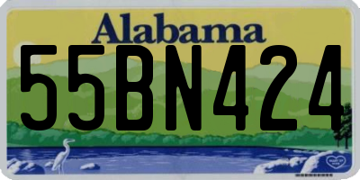 AL license plate 55BN424