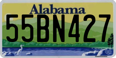AL license plate 55BN427